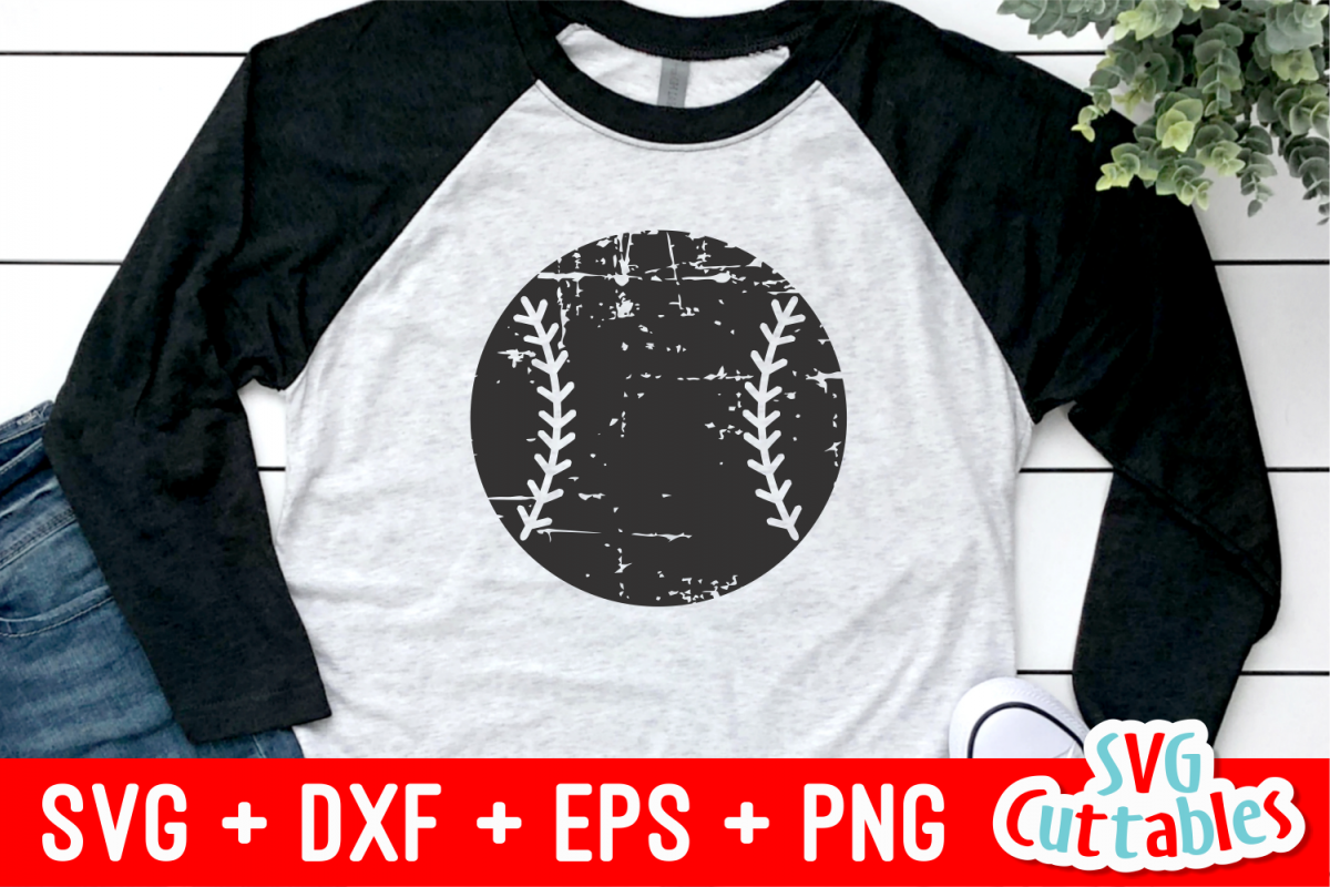 Distressed Baseball Distressed Softball example image 1