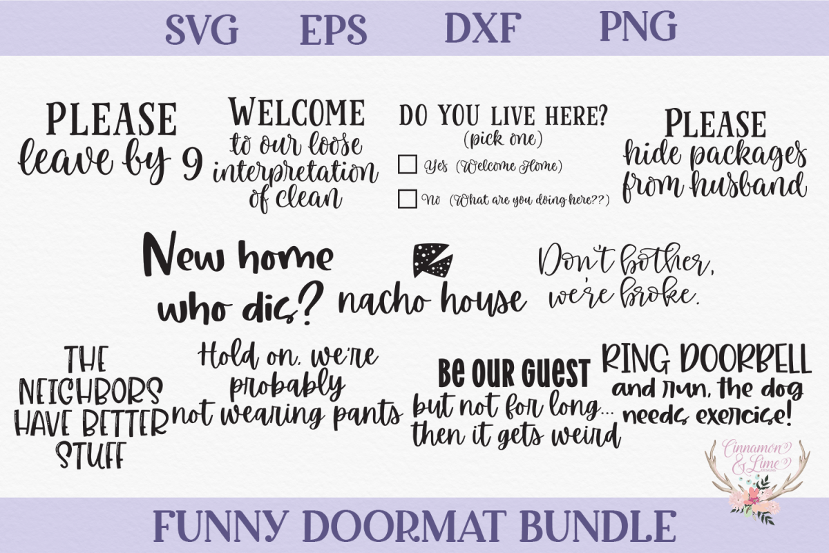 Funny Doormat SVG Bundle example image 1