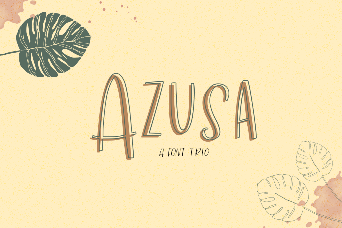 Azusa Sans Font Trio example image 1