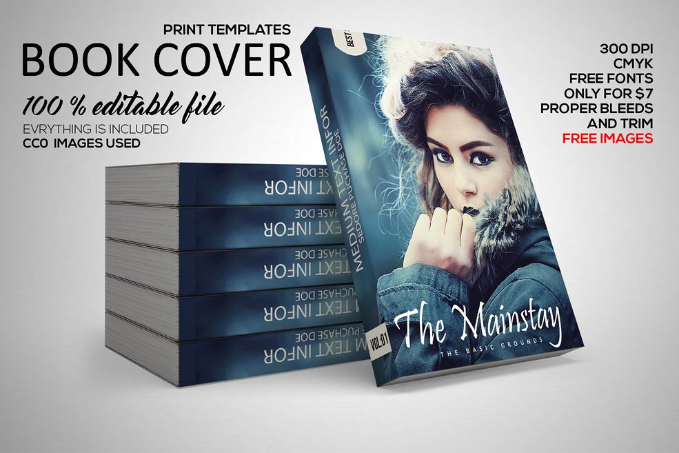 Novel Book Cover Template example image 1