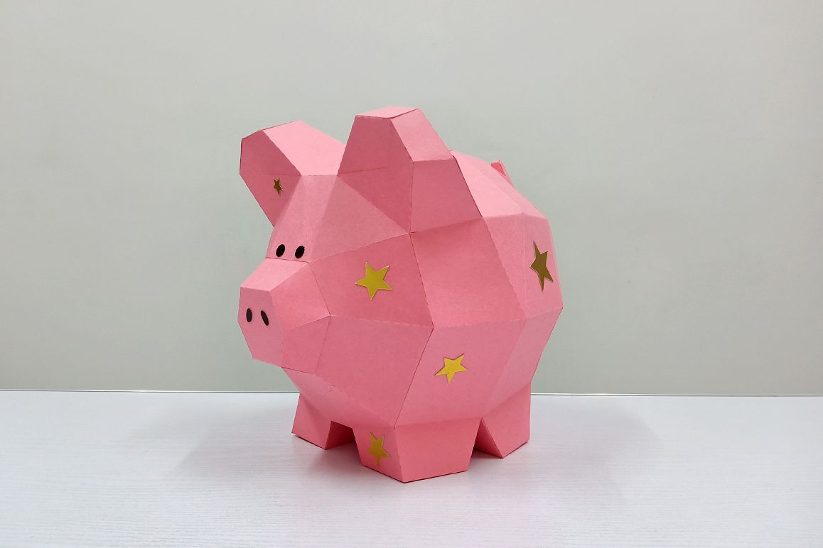 Diy Papercraft Piggy Banknursery Decorpig Svgcricut Files