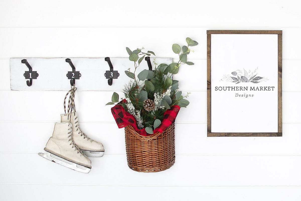 16x20 Christmas Wood Sign Mock Up Styled Photography example image 1