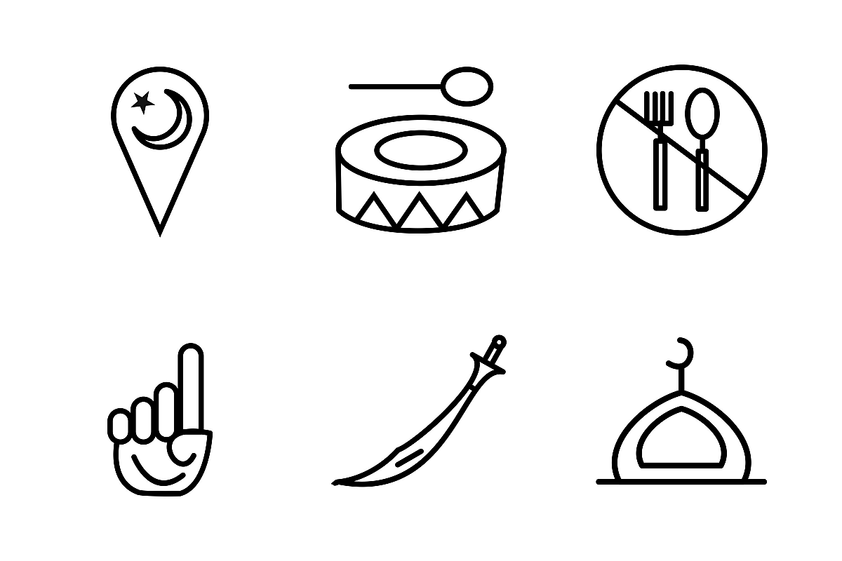 Set Of Ramadan Icons example image 1