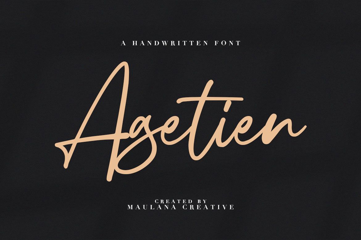 Agetien - Handwritten Font example image 1