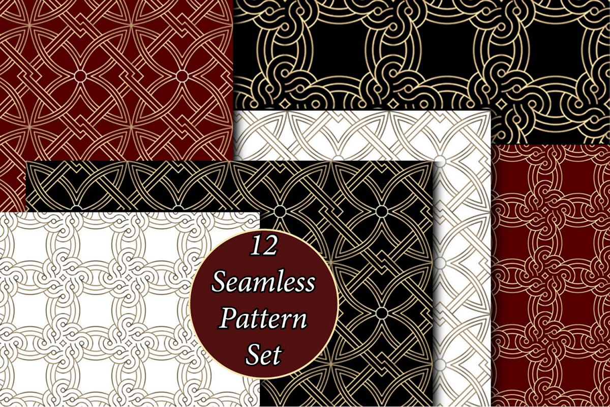 12 Seamless Pattern Set example image 1
