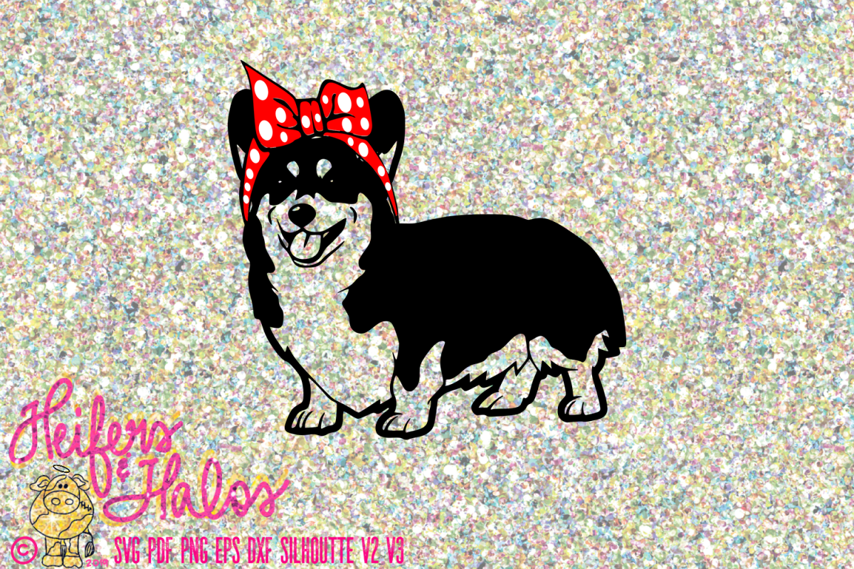 Corgi Dog with Bandana Bow example image 1