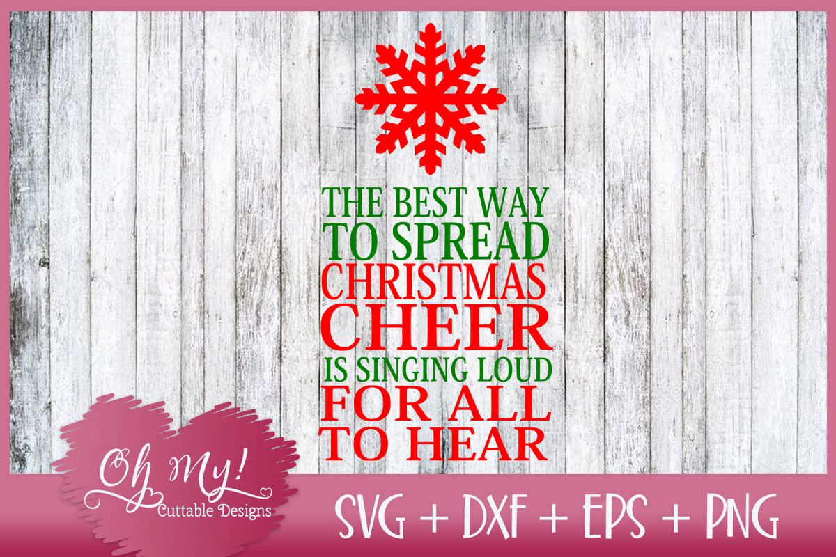 Spread Christmas Cheer - SVG DXF EPS PNG Cutting File example image 1