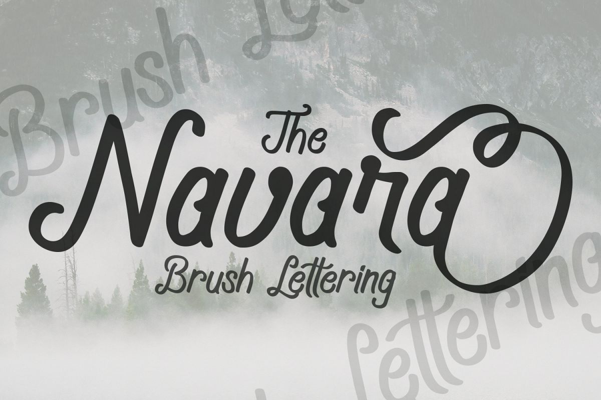 Navara Brush Font example image 1