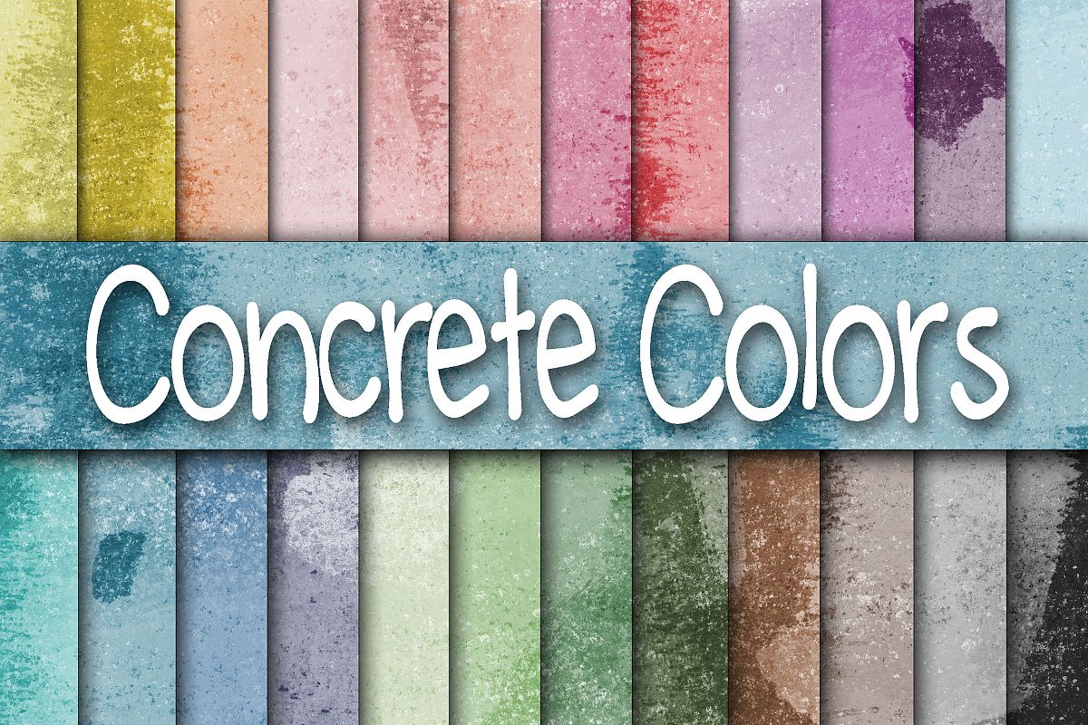 Colorful Concrete Wall Textures Digital Paper example image 1