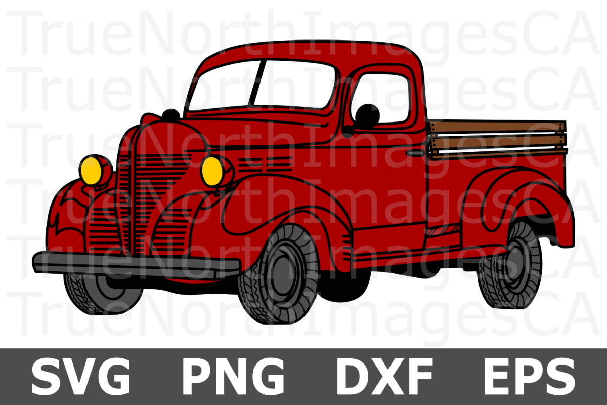 Truck - A Christmas SVG Cut File example image 1