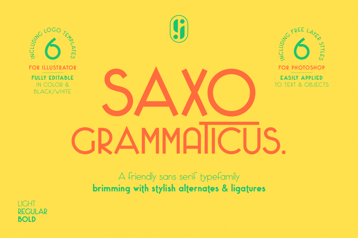 Saxo Grammaticus Sans Serif Font & Extras example image 1
