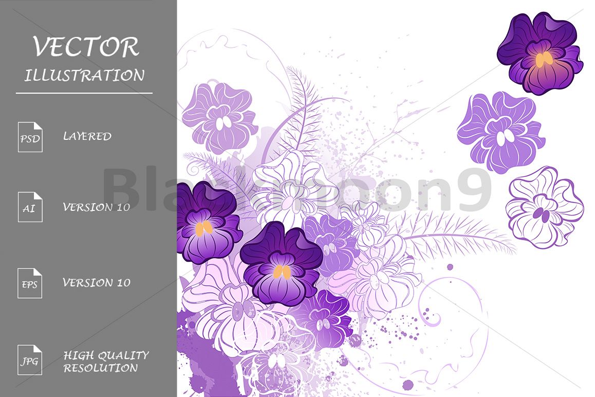 Stylized Violets example image 1