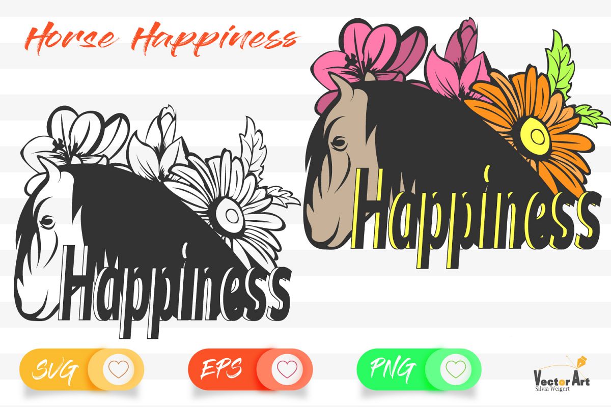 Horse Happiness - Cut File 2 Versions example image 1