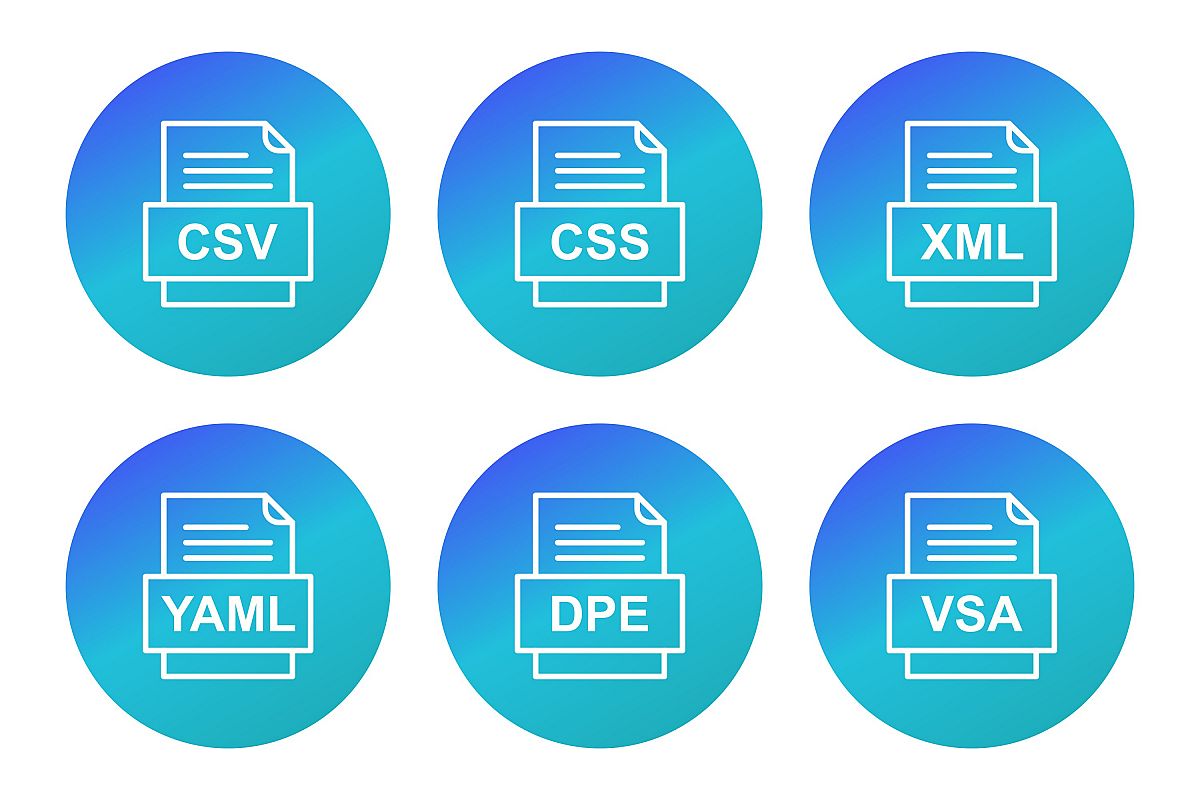 Set Of File Formats Icons example image 1