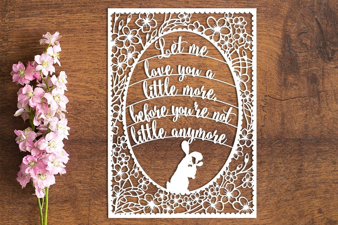 Let Me Love You - Paper Cutting Template example image 1