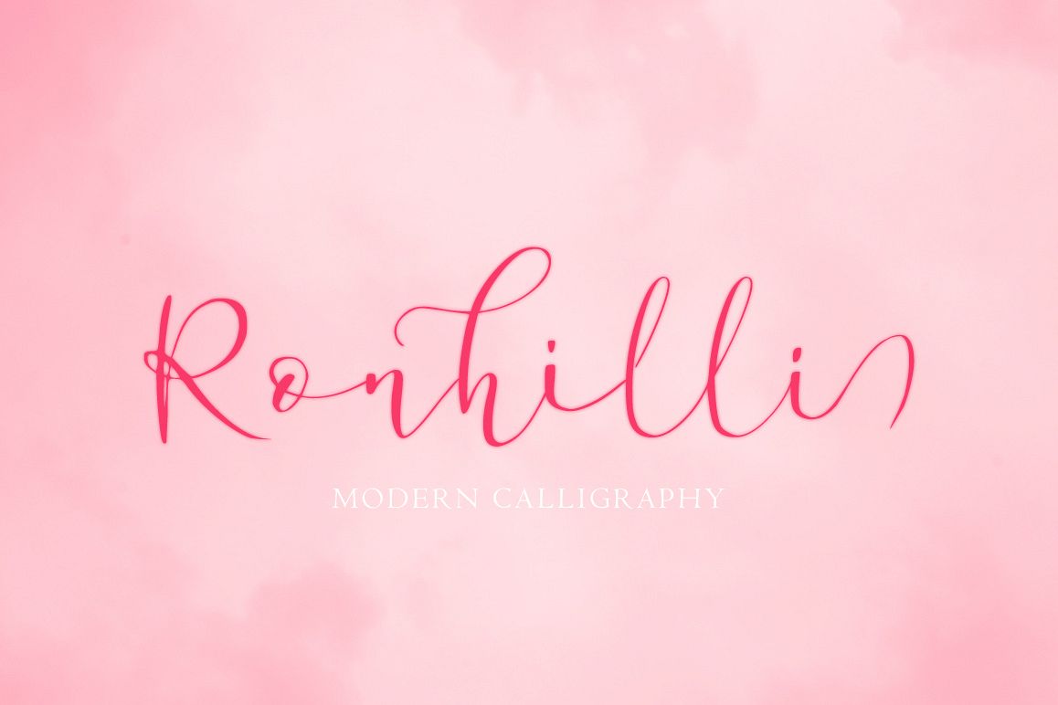 Ronhilli Script Font example image 1