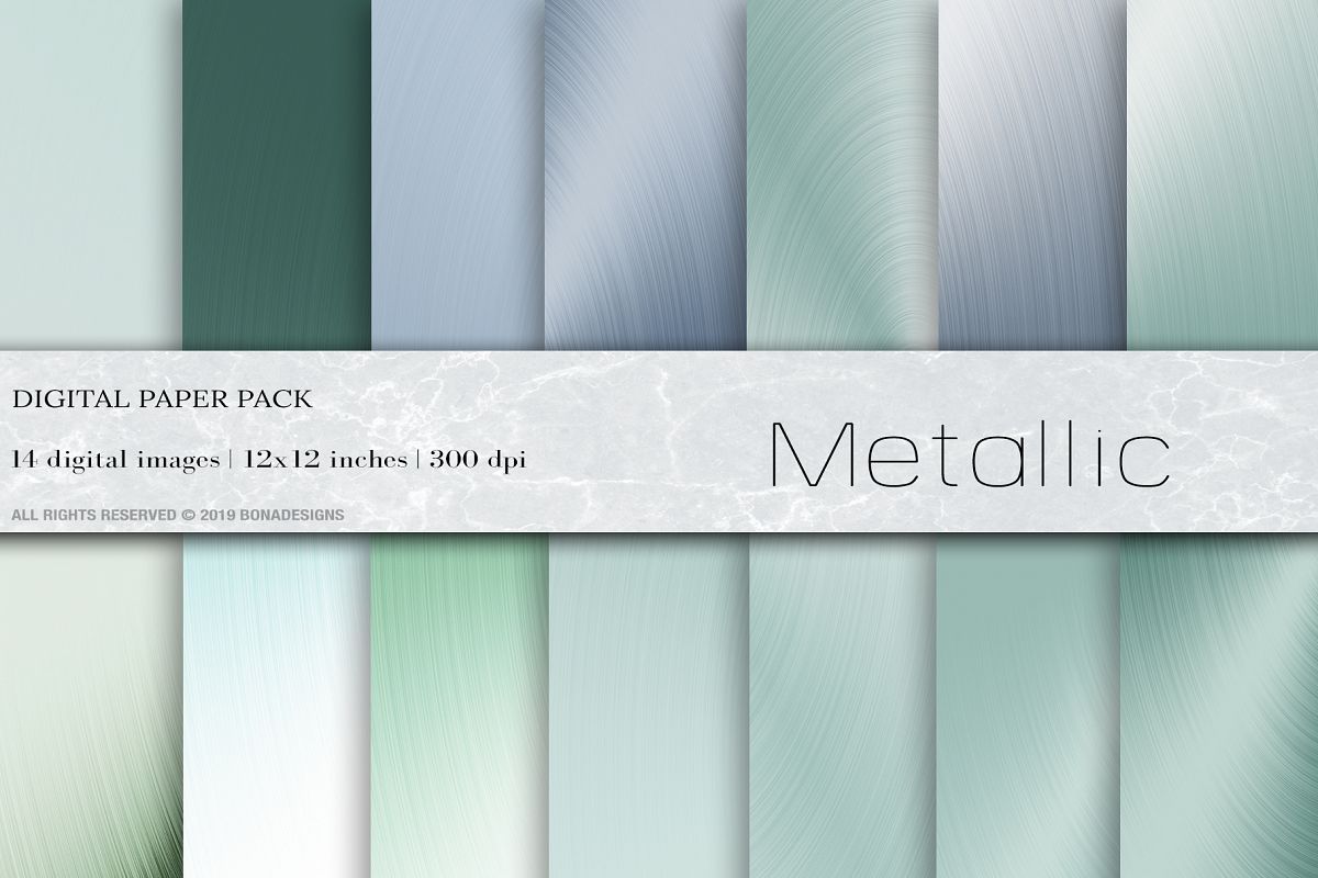 Metallic Digital Paper, Foil Background example image 1