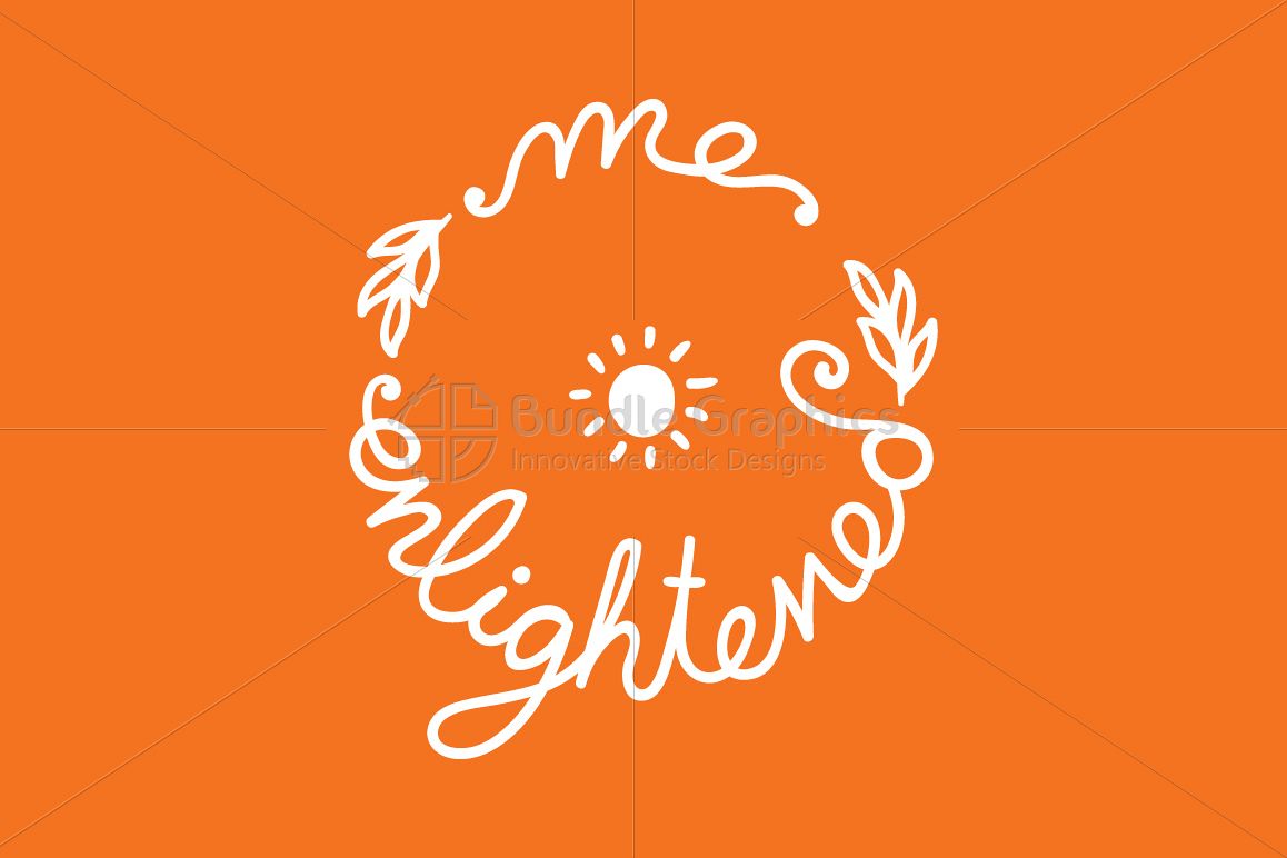 Me Enlightened Graphic - Handwritten Calligraphic Illustration example image 1