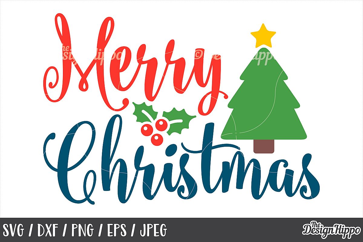 Download Christmas Tree, Merry Christmas SVG, DXF, PNG, Cricut, Files