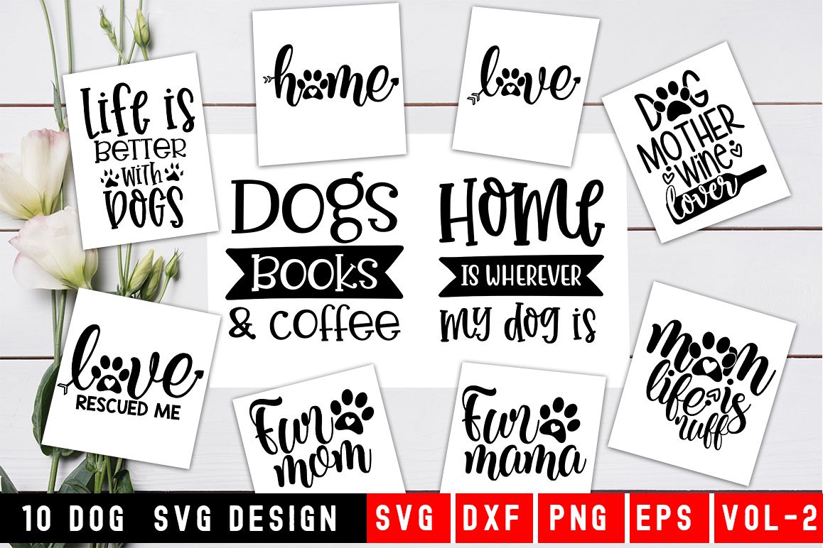 Dog SVG Bundle|10 Designs|Pet Mom Bundle example image 1