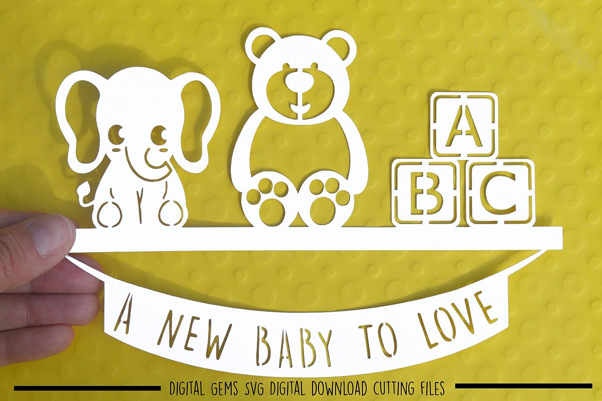 A new baby paper cut SVG / DXF / EPS files (42079) | SVGs | Design Bundles