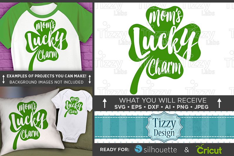 Mom's Lucky Charm SVG - Kids St. Patricks Day Shirt - 1068 example image 1