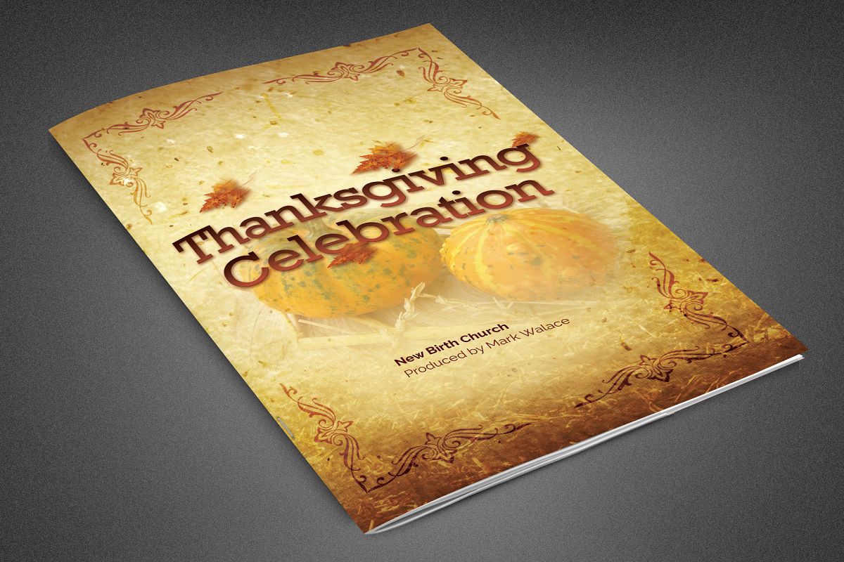 Thanksgiving Celebration Bulletin example image 1