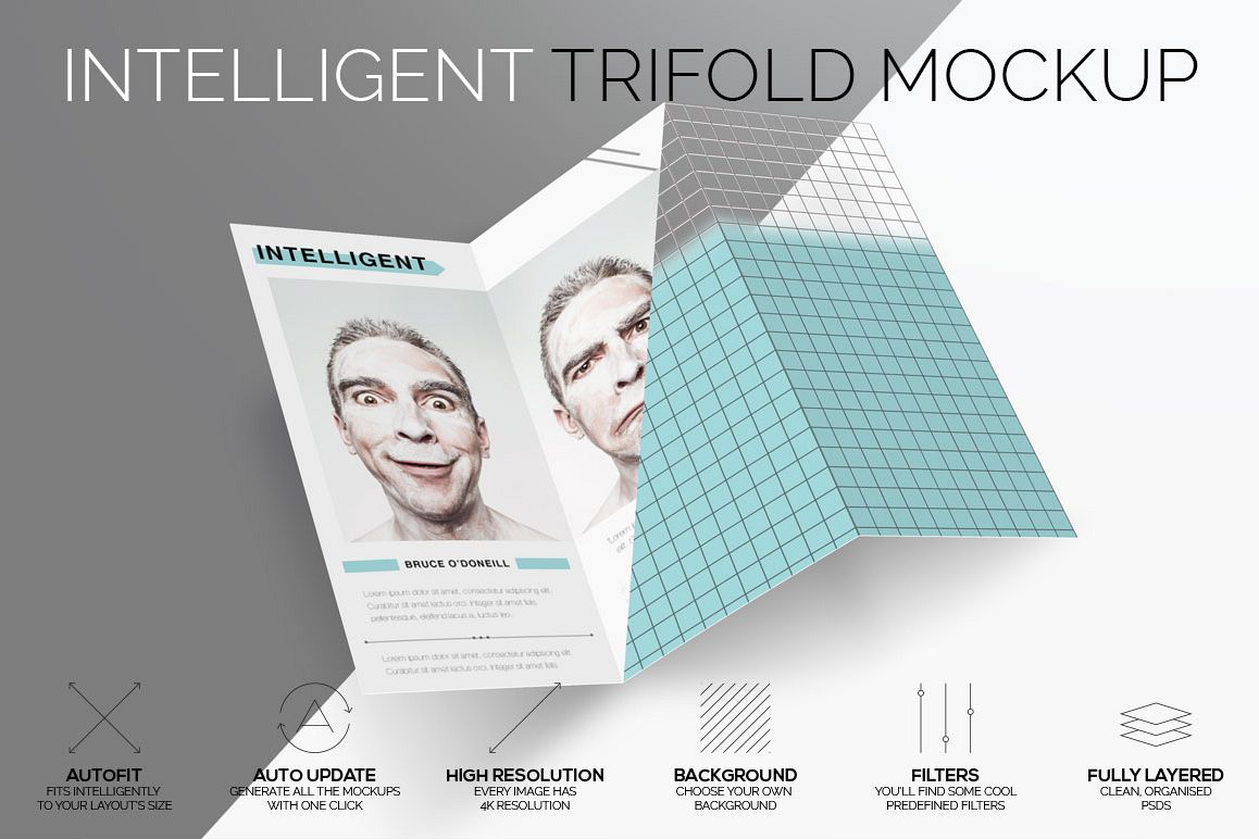 Intelligent TriFold Mockup example image 1