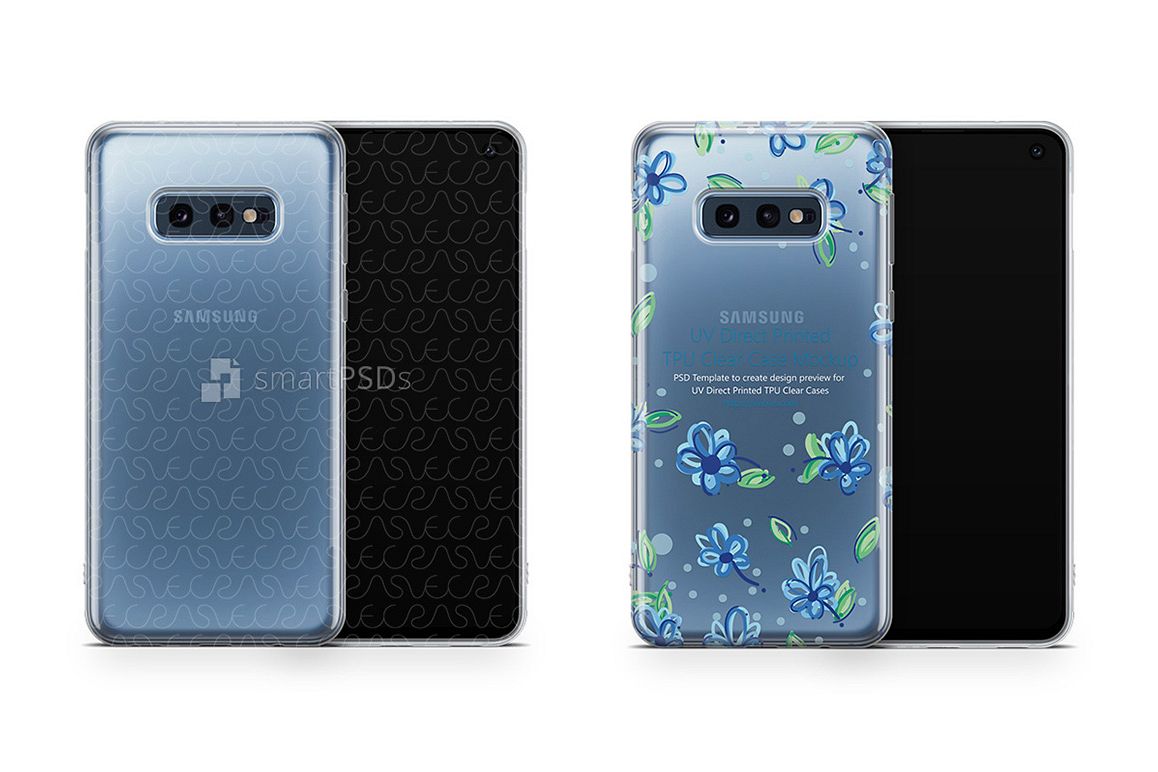 Samsung Galaxy S10 E UV TPU Clear Case Mockup 2019 example image 1