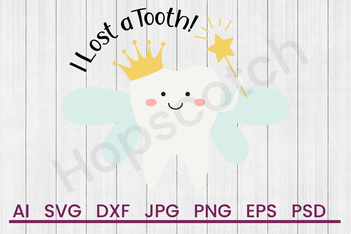 Tooth Fairy SVG, Lost Tooth SVG, DXF File, Cuttatable File example image 1
