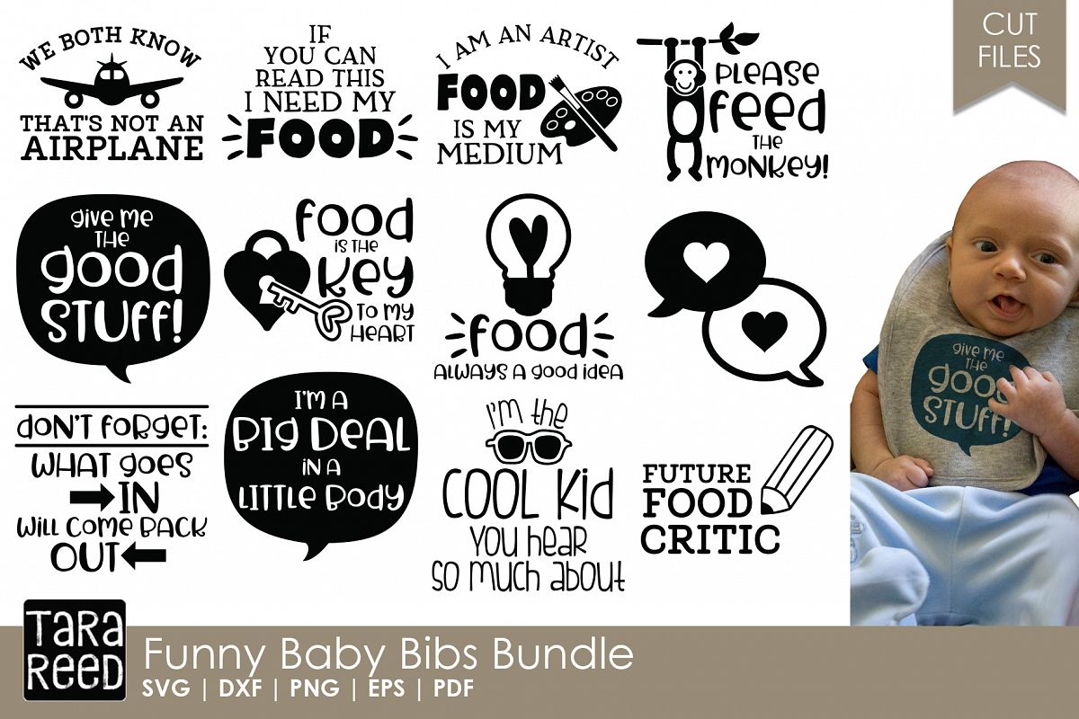 Funny Baby Bibs Bundle example image 1