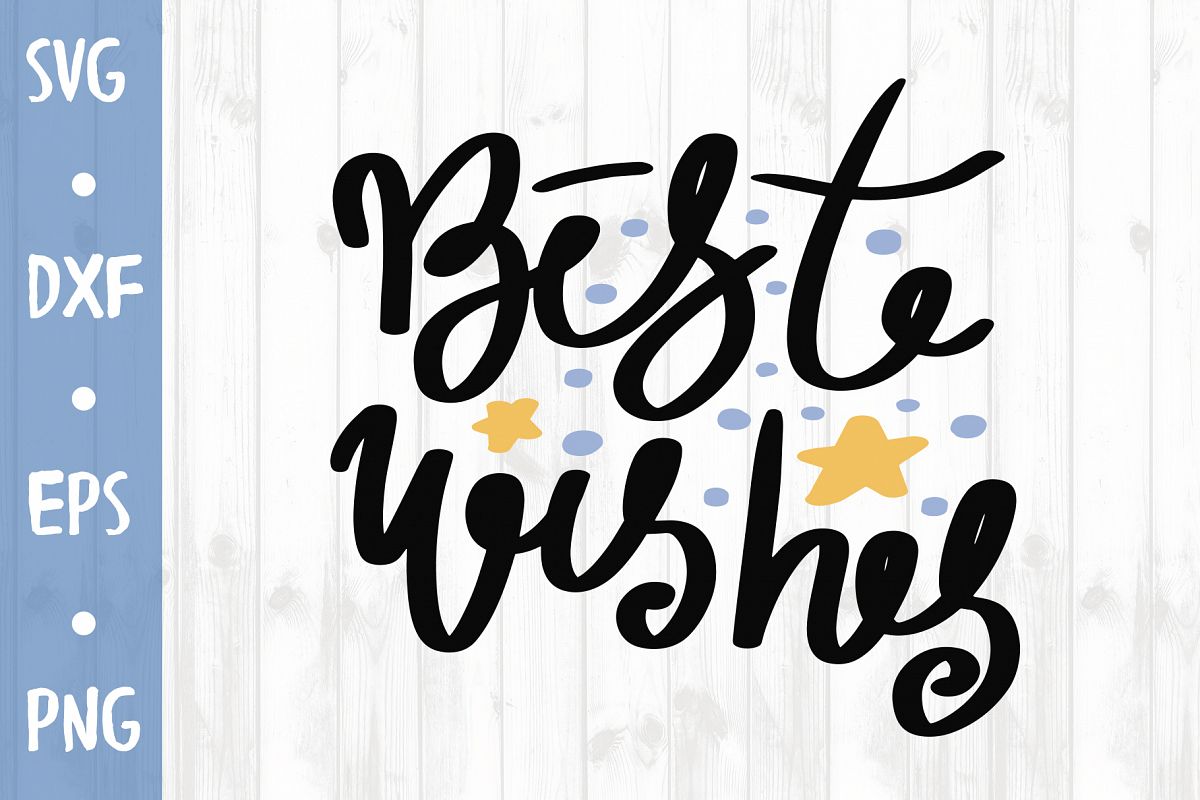 Best wishes SVG CUT FILE example image 1