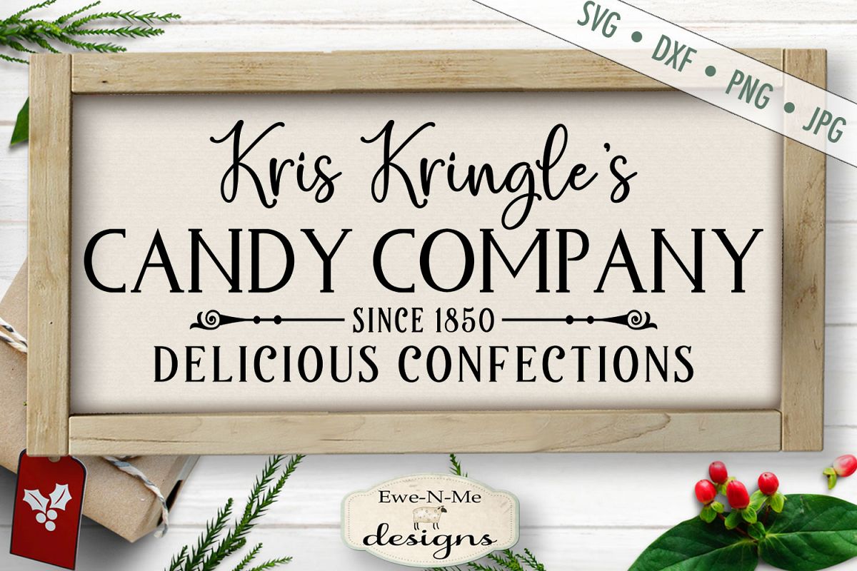 Kris Kringle Candy Company - Christmas - SVG DXF Files example image 1