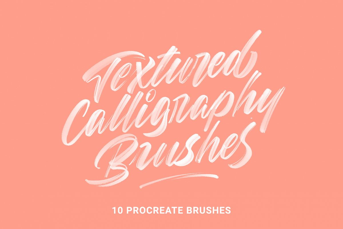 Textured Calligraphy Brushes example image 1