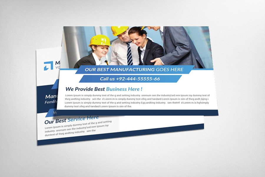 Manufacturing Engineering Postcard Template example image 1
