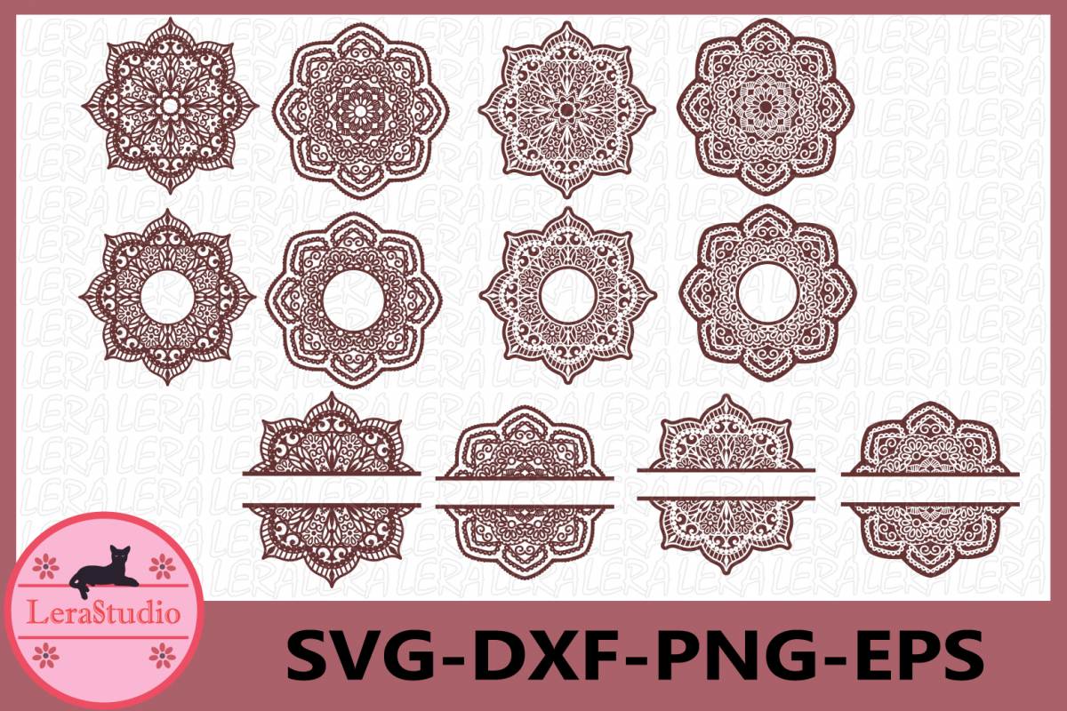 Mandala svg, Mandala Monogram, Mandala Circle Monogram svg example image 1