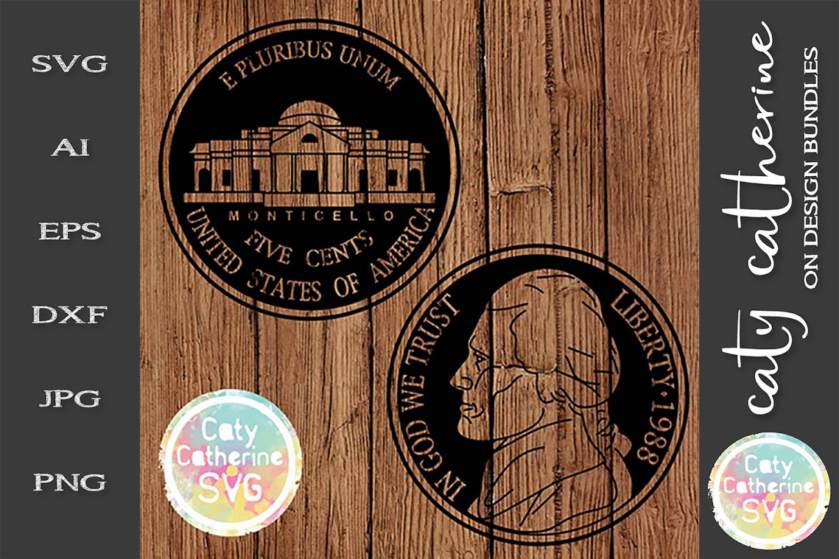 5 Cents Double Nickel 55th Birthday SVG Cut File example image 1