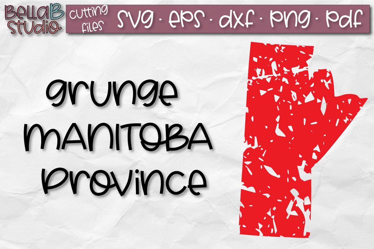Manitoba SVG, Canada SVG, Canadian SVG, Distressed SVG example image 1