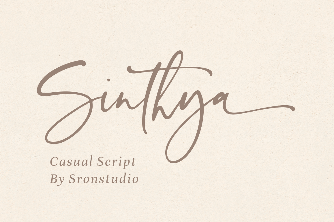 Sinthya - Casual Script Font example image 1