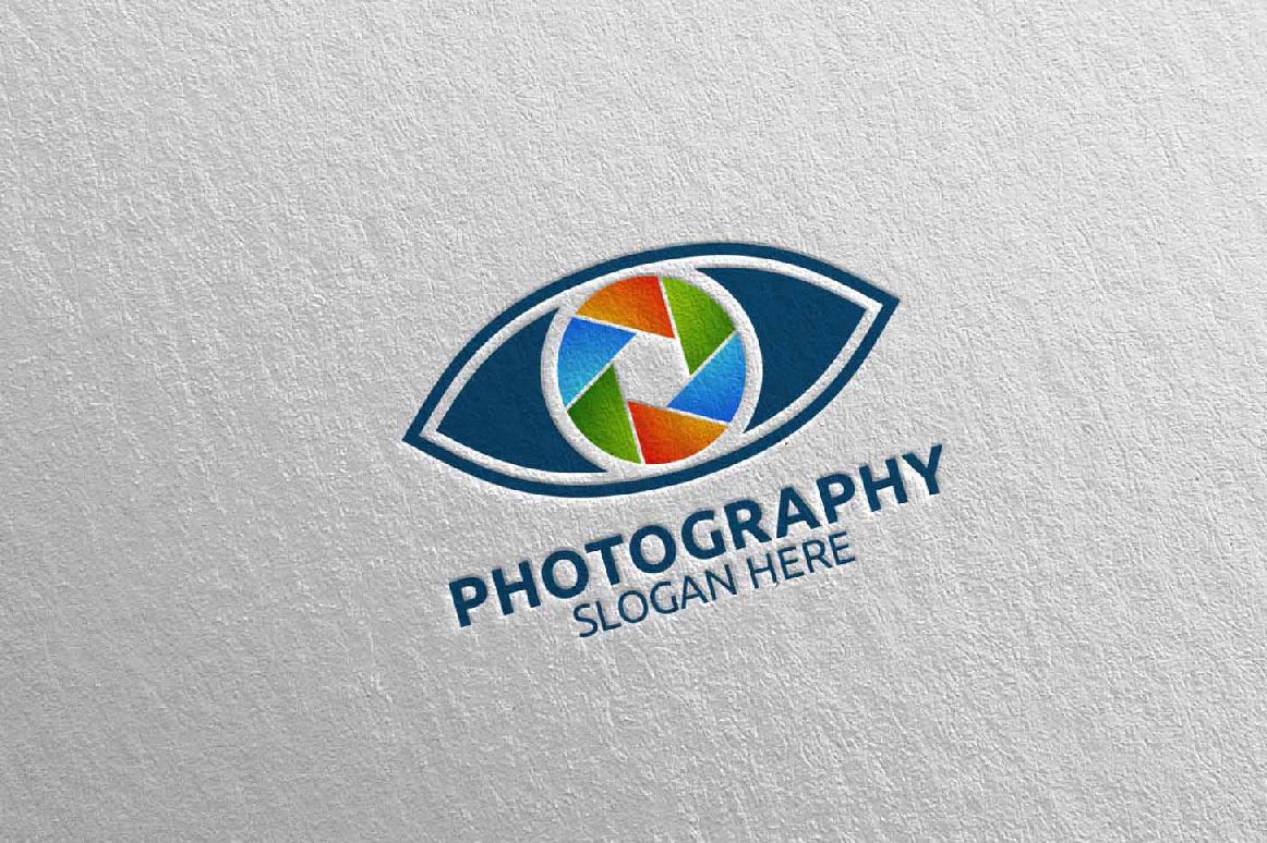 Eyes Camera Photography Logo 14 example image 1