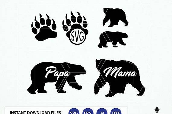 Bear Svg File Monogram Bear Svg File Monogram