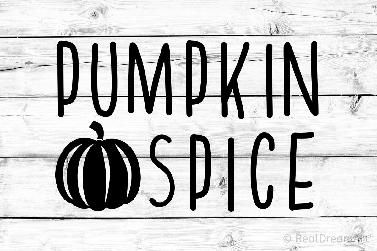 Pumpkin Spice SVG, DXF, PNG, EPS example image 1