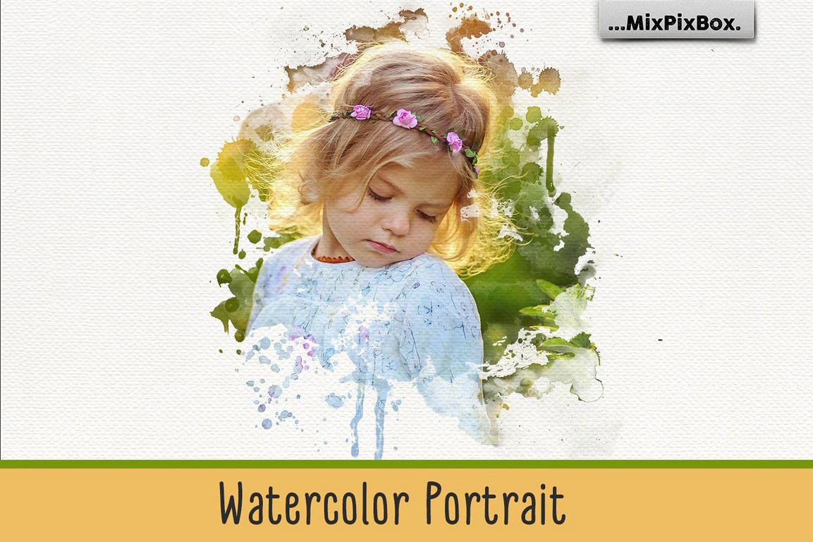 Watercolor Portrait Photo Masks example image 1