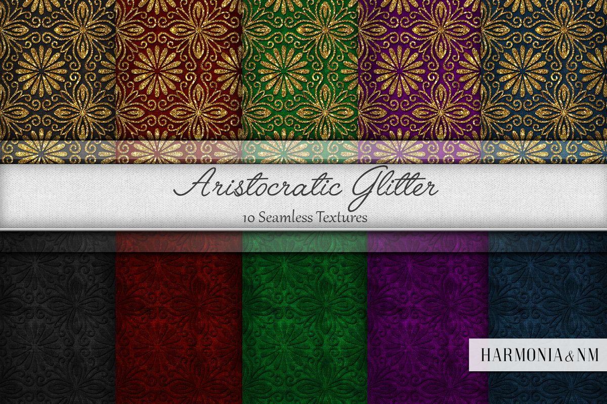 Aristocratic Glitter 10 Seamless Velvet Textures example image 1