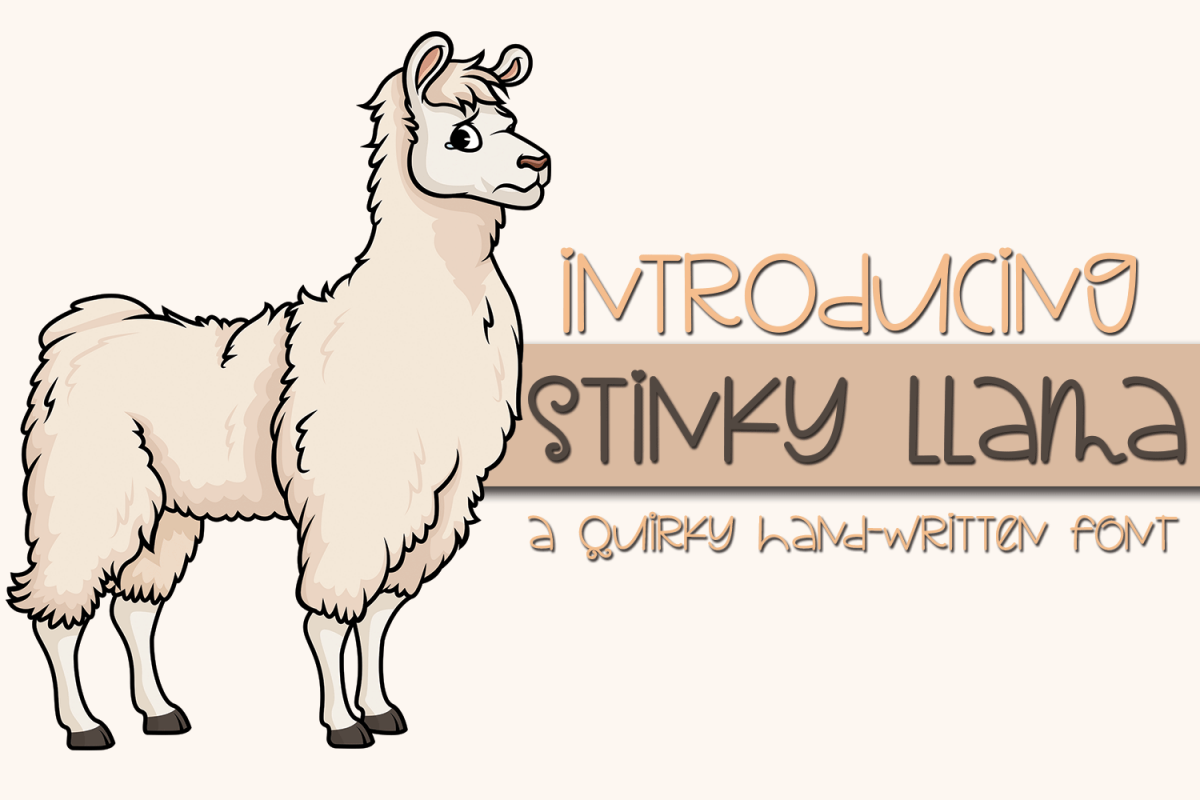 Stinky Llama - A Quirky Hand-Written Font example image 1