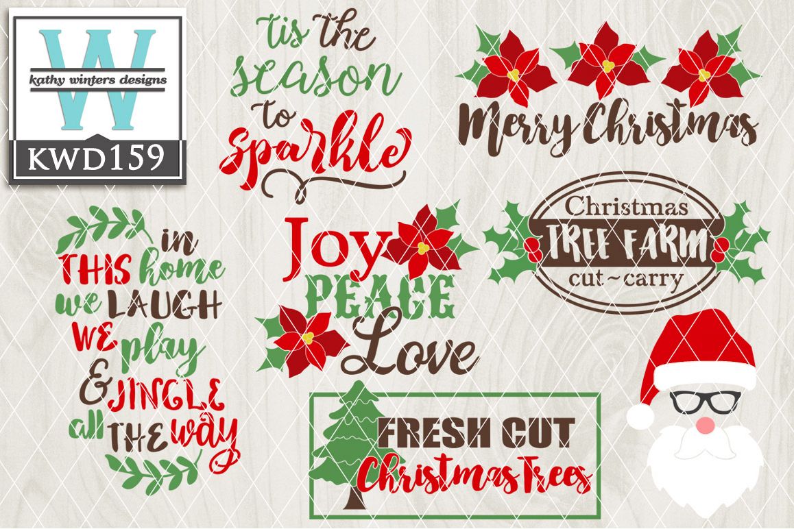 Christmas SVG - Christmas Bundle KWD159 example image 1