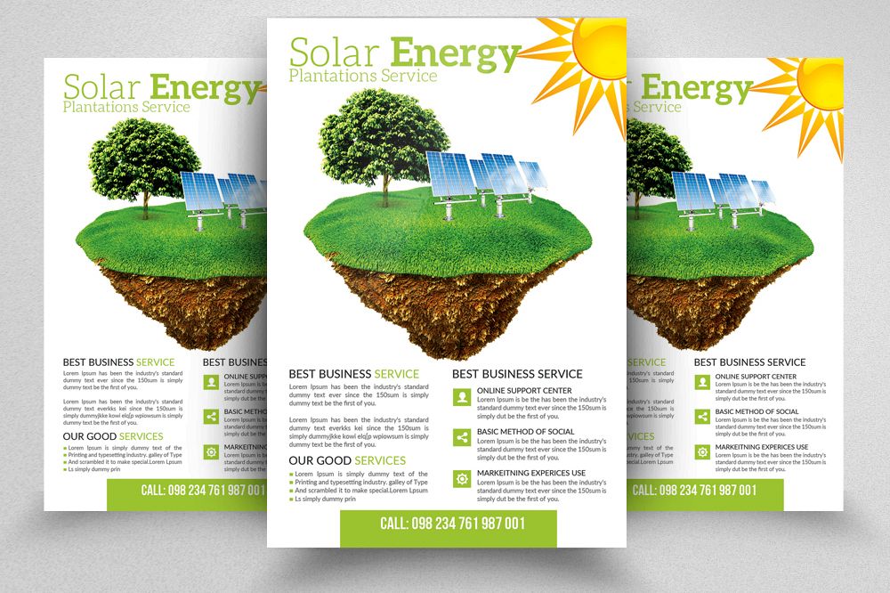 Green Energy Flyer Templates example image 1