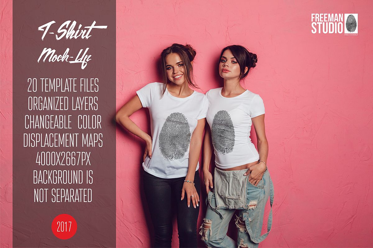 T-Shirt Mock-Up Vol.26 2017 example image 1