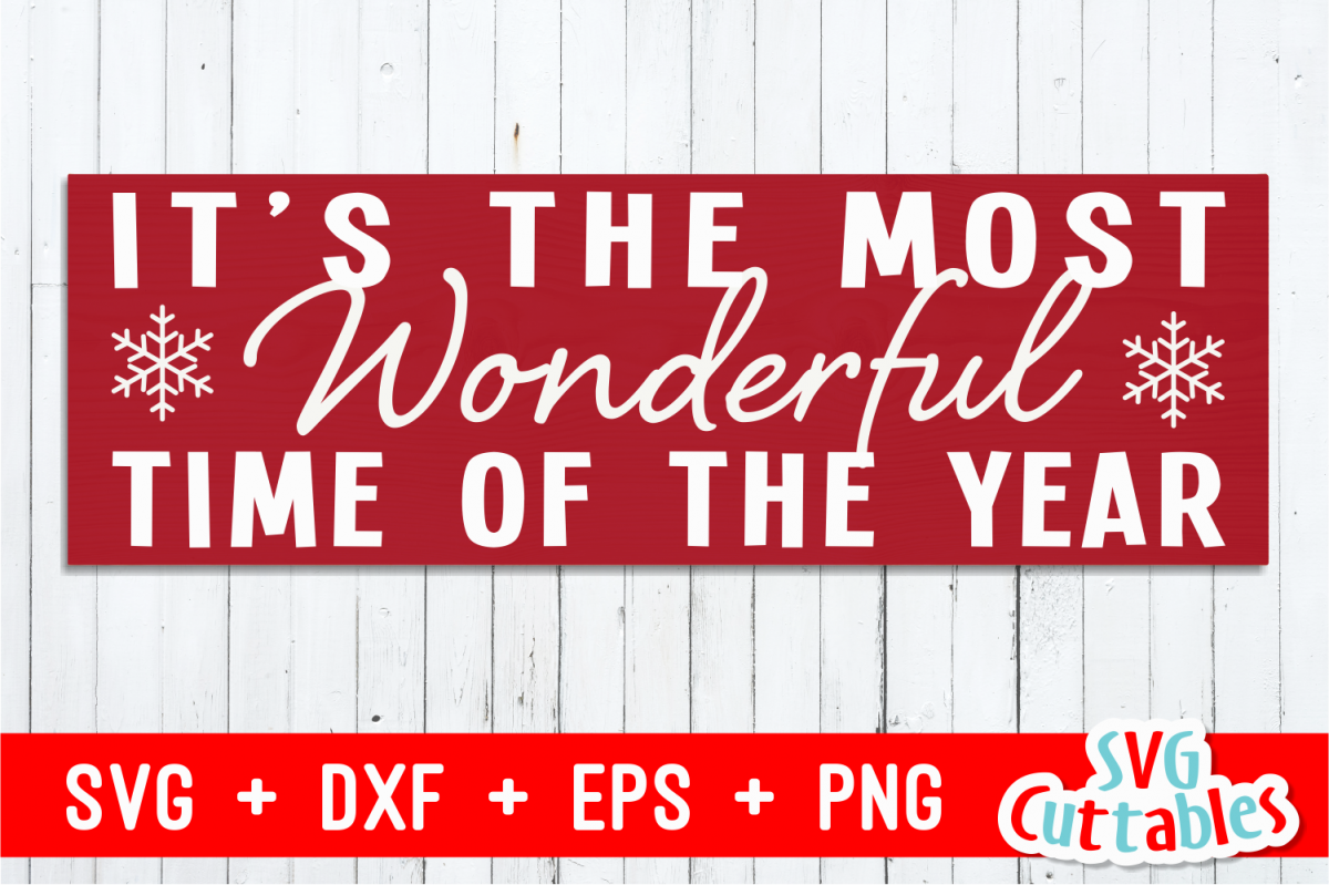It's the most wonderful time of the year |Christmas Cut File example image 1