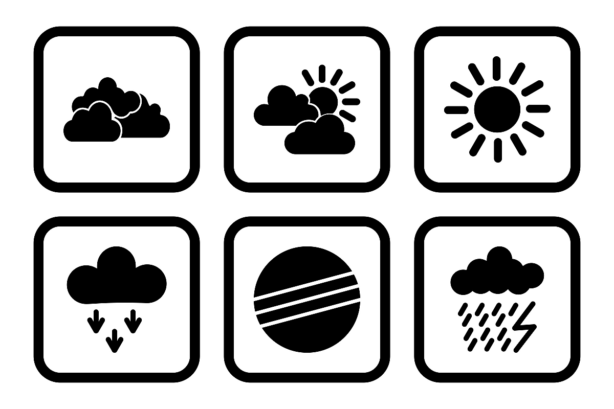 Set Of Weather And Season Icons example image 1